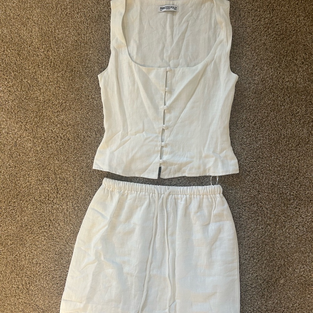 Princess Polly Cream Skirt Set